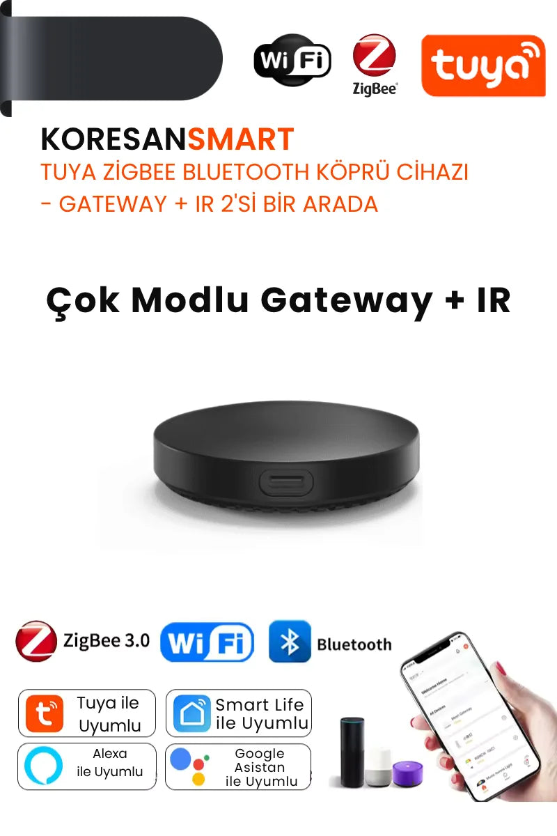 Tuya Zigbee Gateway Hub + IR 2’si bir Arada