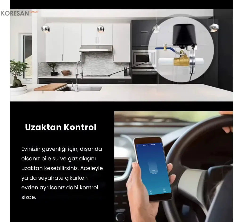 Tuya Akıllı Su Gaz Vanası – WiFi