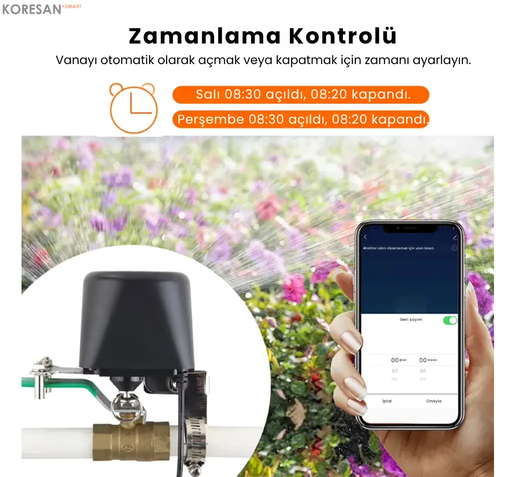 Tuya Akıllı Su Gaz Vanası – WiFi