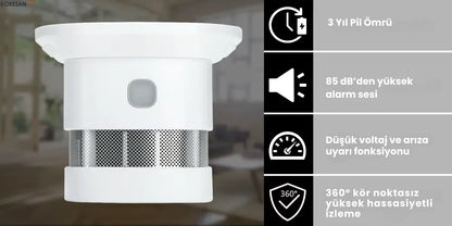 Tuya Zigbee Akıllı Duman ve Yangın Dedektörü Sensörü