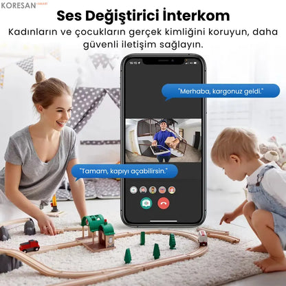 Tuya WiFi Akıllı Görüntülü Kapı Zili – Gece Görüşlü, Kablosuz, Siyah