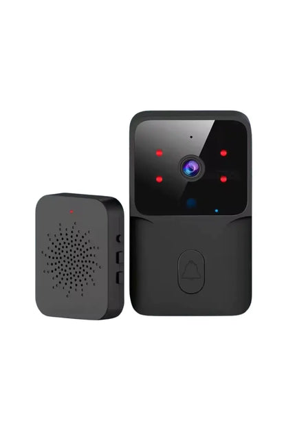 Tuya WiFi Akıllı Görüntülü Kapı Zili – Gece Görüşlü, Kablosuz, Siyah
