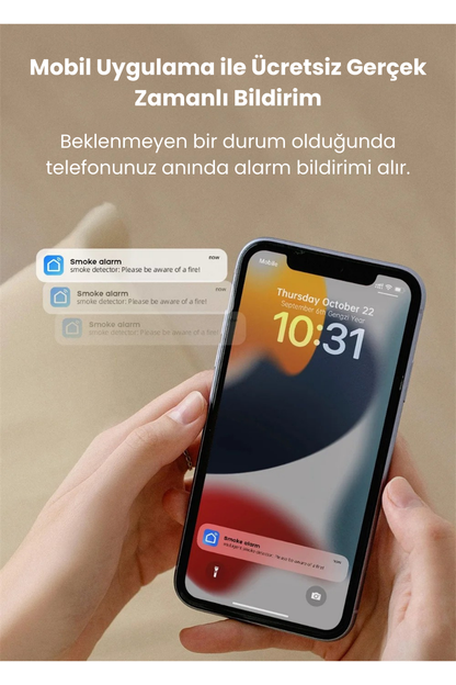 Tuya Zigbee Akıllı Duman ve Yangın Dedektörü Sensörü