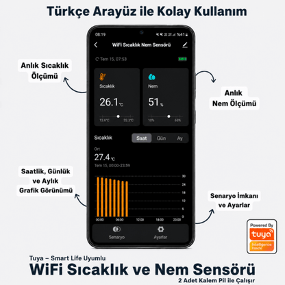 Sıcaklık ve Nem Sensörü - WiFi