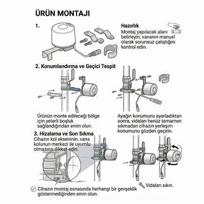 Akıllı Su ve Gaz Kollu Vana Kontrolcüsü - WiFi